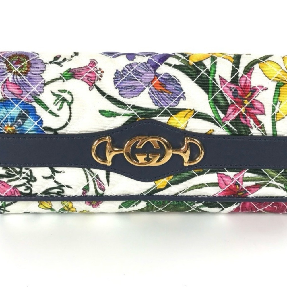 Gucci Flora Print Continental Wallet